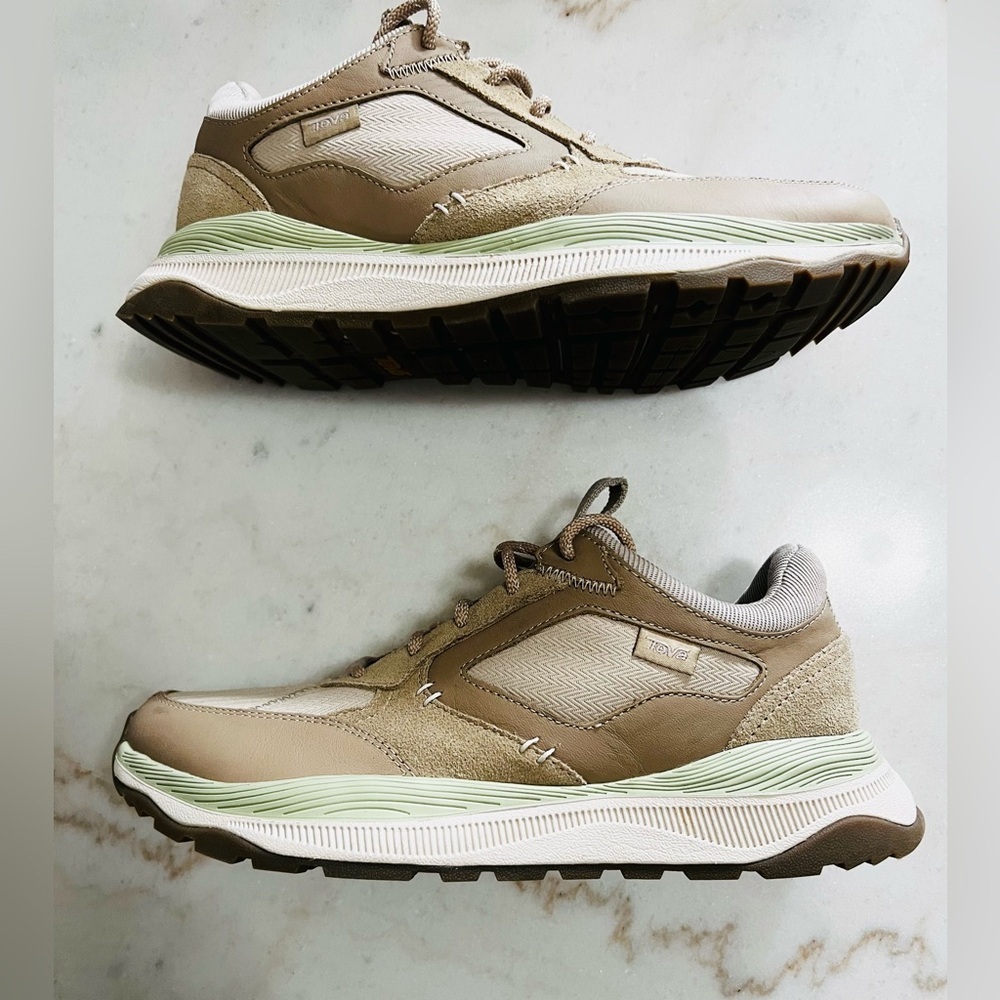 Teva Women's Taupe and Light Green Athletic Sneakers